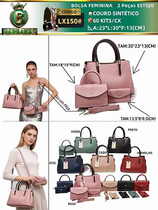 Kit 3 Peças bolsa+bolsinha+estojo(Dica‼️Este anúncio a compra KIT ou em PACOTE）
