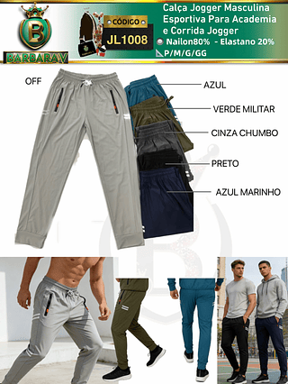 3 peças Calça Jogger Masculina Esportiva Para Academia e Corrida Jogger（Dica ‼️Este anúncio possui compra KIT ou em pacote）
