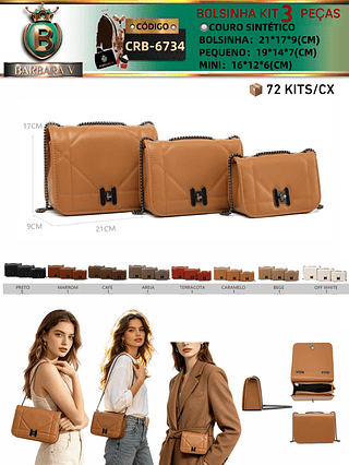 Kit 3 Peças bolsinha(Dica‼️Este anúncio a compra KIT ou em PACOTE）