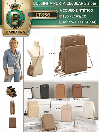 Bolsinha porta celular 3 zíper（Dica ‼️Este anúncio possui compra avulso ou em pacote）