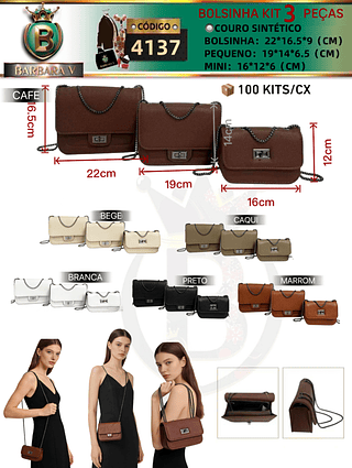 Kit bolsinha 3 peças(Dica‼️Este anúncio a compra avulso ou em pacote）