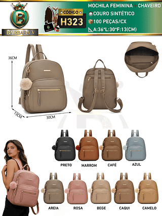 Mochila feminina com chaveiro（Dica ‼️Este anúncio possui compra kit ou em pacote)