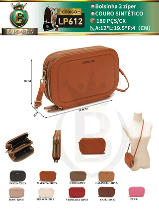 Bolsinha 2 zíper feminina(Dica‼️Este anúncio a compra avulso ou em pacote）