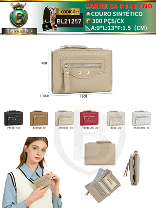 Carteira pequeno feminina 3 peças cor aleatório/cada peça R$16.00(Dica‼️Este anúncio possui compra avulsa ou em pacote)