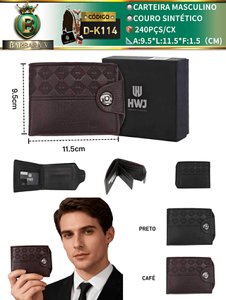 Carteira masculino (Dica‼️Este anúncio a compra avulso ou em pacote）
