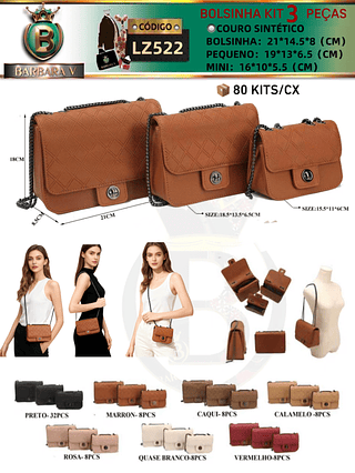 bolsinha kit 3 peças (Dica‼️Este anúncio a compra avulso ou em pacote）