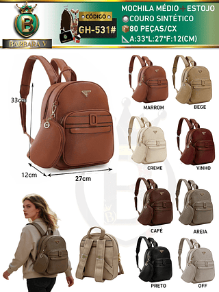 Mochila médio com estojo (Dica‼️Este anúncio possui compra avulsa ou em pacote)