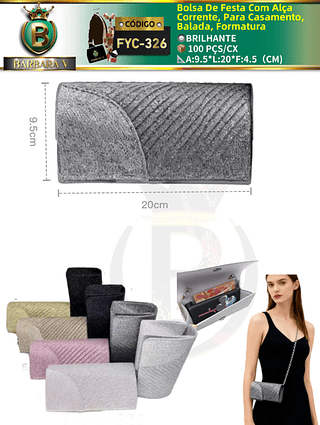 Bolsa De Festa Com Alça Corrente, Para Casamento, Balada, Formatura （Dica ‼️Este anúncio possui compra KIT ou em pacote）