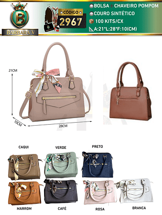 Bolsa médio com chaveiro pompom (Dica‼️Este anúncio a compra avulso ou em pacote）