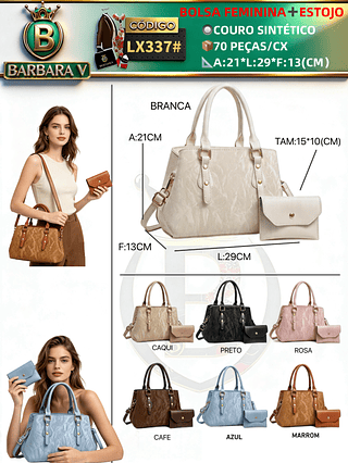 Bolsa feminina com estojo (Dica‼️Este anúncio possui compra avulsa ou em pacote)