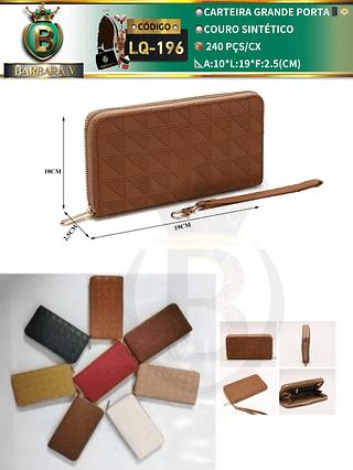 Carteira grande feminina 3 peças cor aleatório/cada peça R$15(Dica‼️Este anúncio possui compra avulsa ou em pacote)