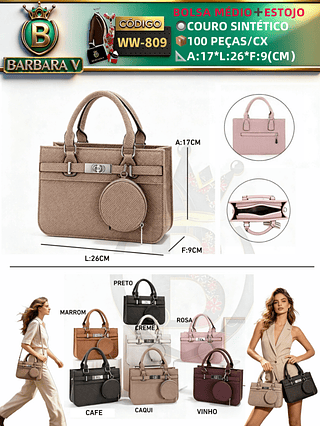 Bolsa médio com estojo(Dica‼️Este anúncio possui compra avulsa ou em pacote)