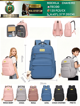 mochila com chaveiro（Dica ‼️Este anúncio possui compra KIT ou em pacote）