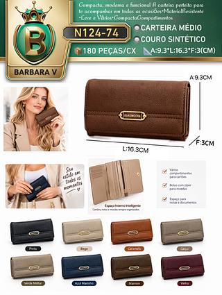 Carteira medio vira bolsinha feminina 3 peças cor aleatório/cada peça R$16.00（Dica ‼️Este anúncio possui compra kit ou em pacote)