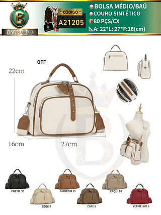 bolsa médio feminina BAÚ （Dica ‼️Este anúncio possui compra KIT ou em pacote）