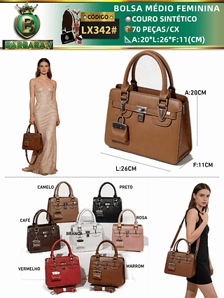 bolsa médio feminina(Dica‼️Este anúncio a compra avulso ou em pacote)