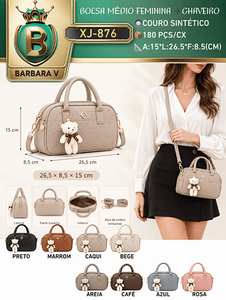 Bolsa medio feminina com chaveiro （Dica ‼️Este anúncio possui compra avulso ou em pacote）