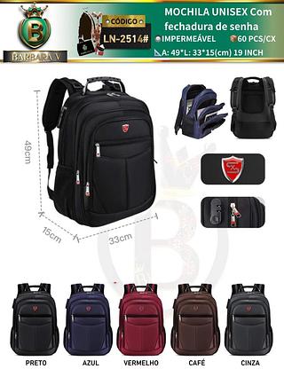 MOCHILA UNISEX Com fechadura de senha com CABO USB/P2(Dica‼️Este anúncio a compra avulso ou em pacote）
